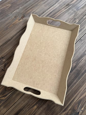 Ham Ahşap Büyük Açılı Tepsi