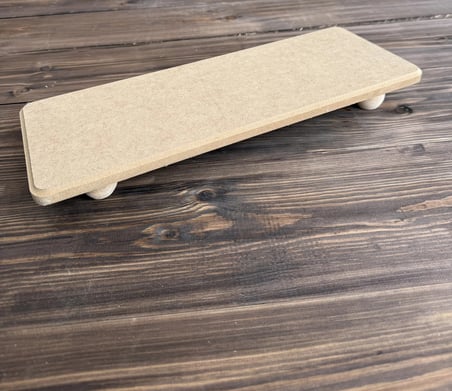 Ham Ahşap Dikdörtgen Ayaklı Sunumluk 14,5 × 40 cm
