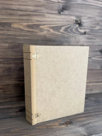 Ham Ahşap Büyük Kitap Kutu