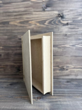 Ham Ahşap Büyük Kitap Kutu