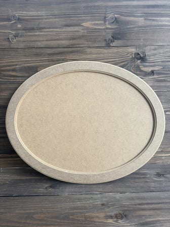 Ham Ahşap Büyük Oval Tepsi
