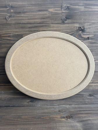 Ham Ahşap Büyük Oval Tepsi