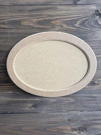 Ham Ahşap Küçük Oval Tepsi