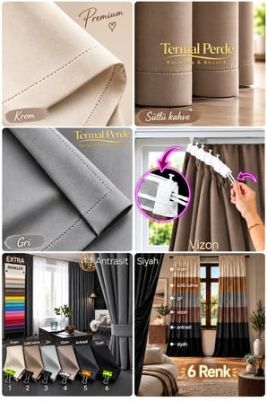 Dimout Karartma Blackout Perde - Siyah