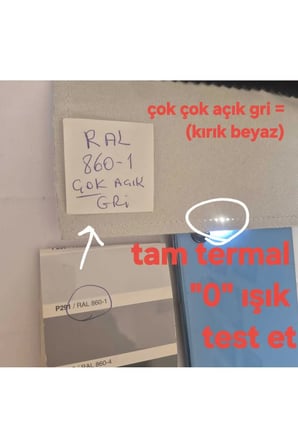 Termal Akustik Blackout Karartma Perde Kırık Beyaz Pilesiz
