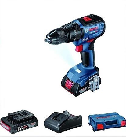 Bosch GSB 18V-50 2 Ah Çift Akülü Darbeli Vidalama Makinesi