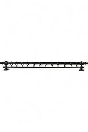 Ahşap Rustik Perde Askısı - Tek Raylı