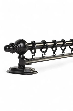 Ahşap Rustik Perde Askısı - Tek Raylı