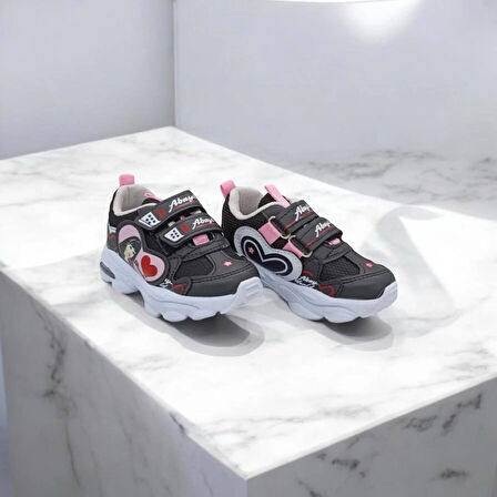 KIZ ÇOCUK SİYAH ÜST BASKILI SNEAKER