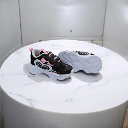 KIZ ÇOCUK SİYAH ÜST BASKILI SNEAKER