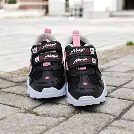 KIZ ÇOCUK SİYAH ÜST BASKILI SNEAKER
