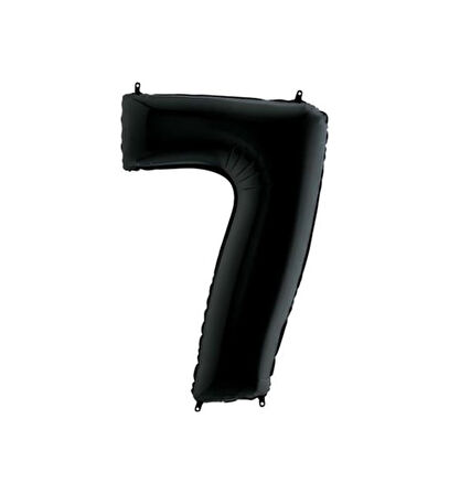 7 Yaş Siyah Folyo Balon 34 INC 76 CM