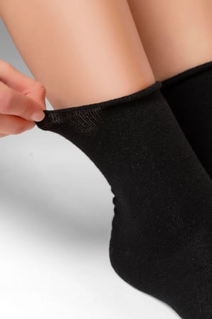 Kadın Lastiksiz Siyah 3’lü Soket Dikişsiz Premium Çorap / İz Bırakmaz / Sıkmayan Çorap / 36-40