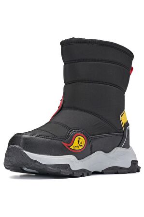 Unisex Günlük Çocuk Yüksek Kalın Kaymaz Taban Cırtlı Kürk Astarlı Soğuk Geçirmez Kar Botu  2221