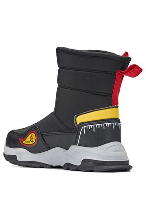 Unisex Günlük Çocuk Yüksek Kalın Kaymaz Taban Cırtlı Kürk Astarlı Soğuk Geçirmez Kar Botu  2221