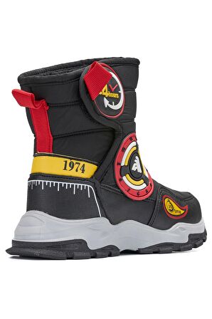 Unisex Günlük Çocuk Yüksek Kalın Kaymaz Taban Cırtlı Kürk Astarlı Soğuk Geçirmez Kar Botu  2221