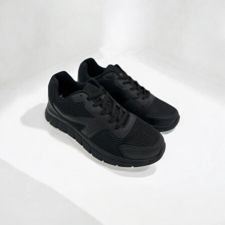 ERKEK SİYAH GÜNLÜK KALIN TABAN SNEAKER 