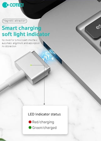 Delux Serisi COTECi MacBook USB-C Hızlı Şarj ve Data Kablosu Erişim Fonksiyon Enerji