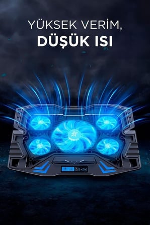 Özel Seri Laptop Soğutucu CF05 Siyah Alan Pratik Ev