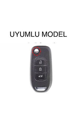 Megane 4 Joy - Clio 5 Captur Koleos Uyumlu Anahtar Kılıfı Siyah/krom 2.resime Bakınız