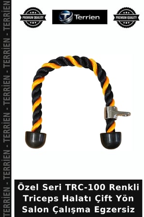 Özel Seri TRC-100 Renkli Triceps Halatı Çift Yön Salon Çalışma Egzersiz