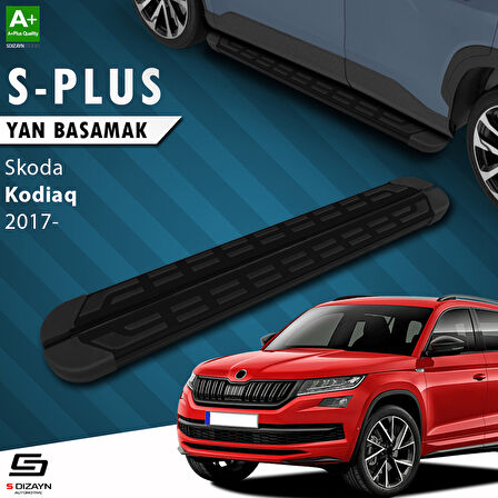 S-Dizayn Skoda Kodiaq S-Plus Siyah Yan Basamak 193 Cm 2017 Üzeri A+ Kalite