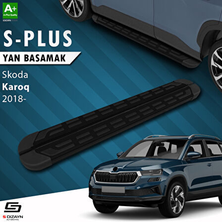 S-Dizayn Skoda Karoq S-Plus Siyah Yan Basamak 173 Cm 2018 Üzeri A+ Kalite