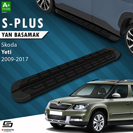 S-Dizayn Skoda Yeti S-Plus Siyah Yan Basamak 173 Cm 2009-2017 A+ Kalite