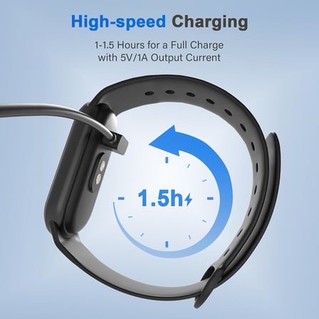 CaseOnn Xiaomi Smart Band 11 Manyetik USB Hızlı Şarj Kablosu Siyah