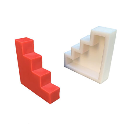 Merdiven 2D Mum Kalıbı ( Silikon ) 1 Adet
