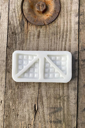 Waffle Dörtlü Mum Kalıbı (Silikon) (1 Adet)