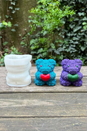Teddy Bear Göl Dokulu Büyük Tekli Silikon Mum Kalıbı