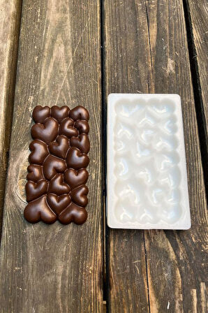 Kalpli Tablet Çikolata Silikon Mum Kalıbı