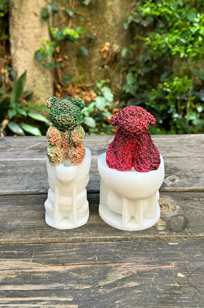 Rose Bear ve Rose Dog İki Adet Silikon Mum Kalıp Seti