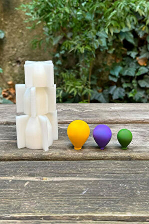 Balon Elips Set Silikon Mum Kalıpları