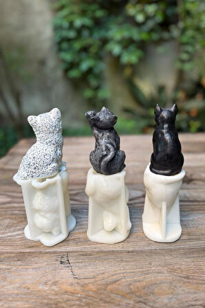 Kedi Üçlü Set Silikon Mum Kalıpları
