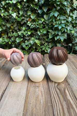 Tomp Üçlü Set Silikon Mum Kalıpları