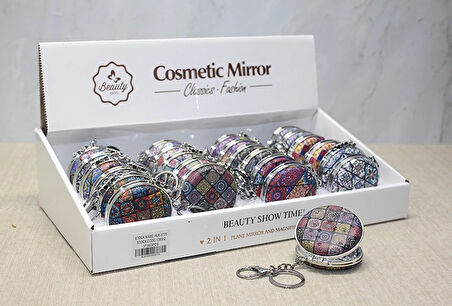 Taşlı El Aynası Anahtarlık Model 10