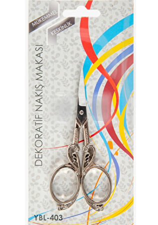 Nakış Makası Dekoratif Gümüş Kuğu Ybl-403 Model 25