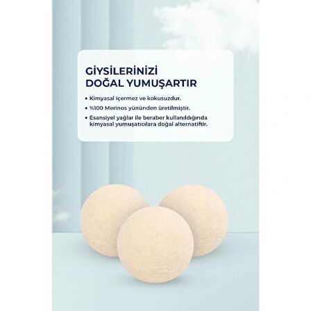 3'lü Yün Kurutma Topu Seti