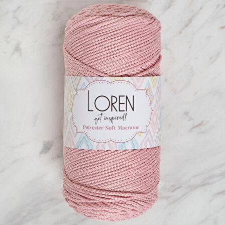 Leyloş Polyester Soft Macrame Pembe El Örgü İpi - Lm042 - 34446