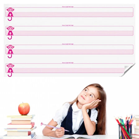 Leyloş Kılavuz Çizgili Akıllı Kağıt Yazı Tahtası Duvarda İz Bırakmaz Statik Yeni Müfredata Uygun 100x56cm