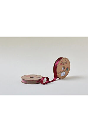 Leyloş Saten Katlı 022 Bordo 2 Cm 25 Metre %100 Polyester