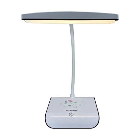 Leyloş Şarjlı Oynar Esnek Başlıklı Dokunmatik 3 Farklı Modda Yanan Kaymaz Taban Led Masa Lambası