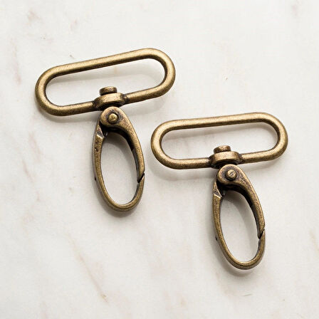 Leyloş 3 Cm 2 Li Makrome Koyu Altın Rengi Anahtarlı