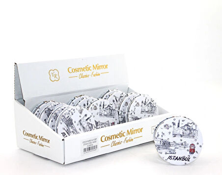 Taşlı İstanbul Tasarımı El Aynası İnce Model 23