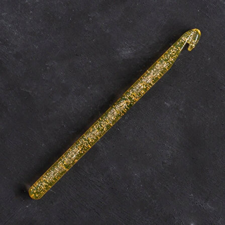 Leyloş Champagner 9mm 15cm Plastik Simli Yün Tığ - 4