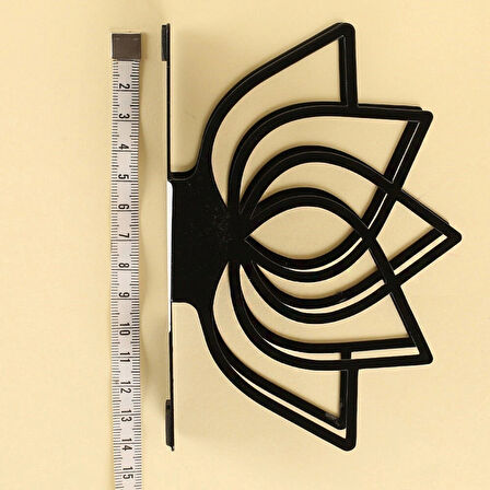 Leyloş Home Lotus Siyah Metal Peçetelik