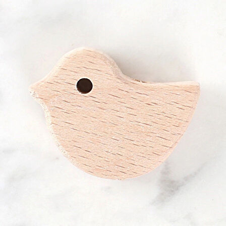 Leyloş Crafts Kuş Figürlü Ahşap Boncuk