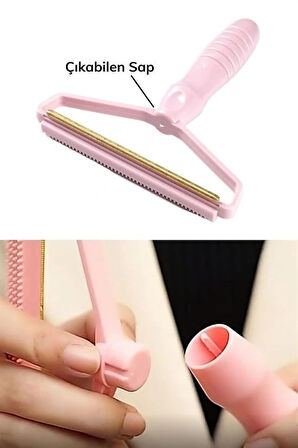 Leyloş Çift Taraflı Elbise Kazak Plastik Kumaş Tüy Alma Ve Tiftik Temizleyici Toplayıcı Taşınabilir